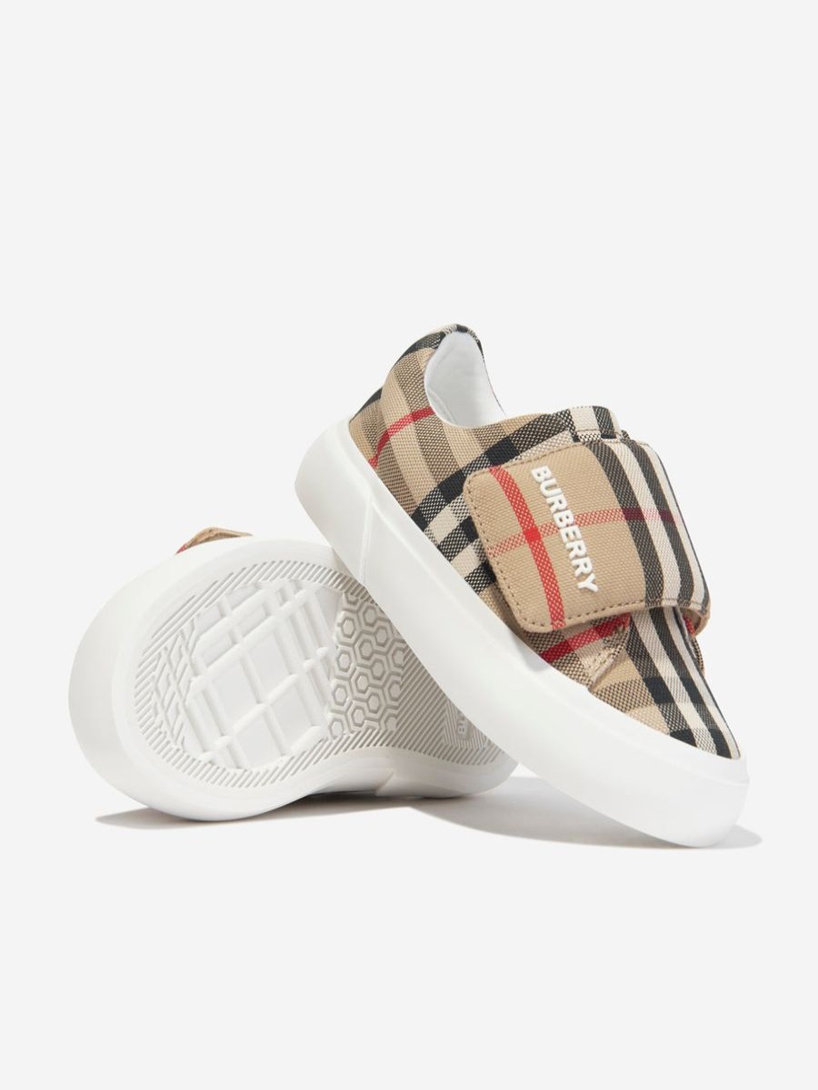 Girls Burberry Kids Sneakers | Kids James Trainers In Archive Beige Check