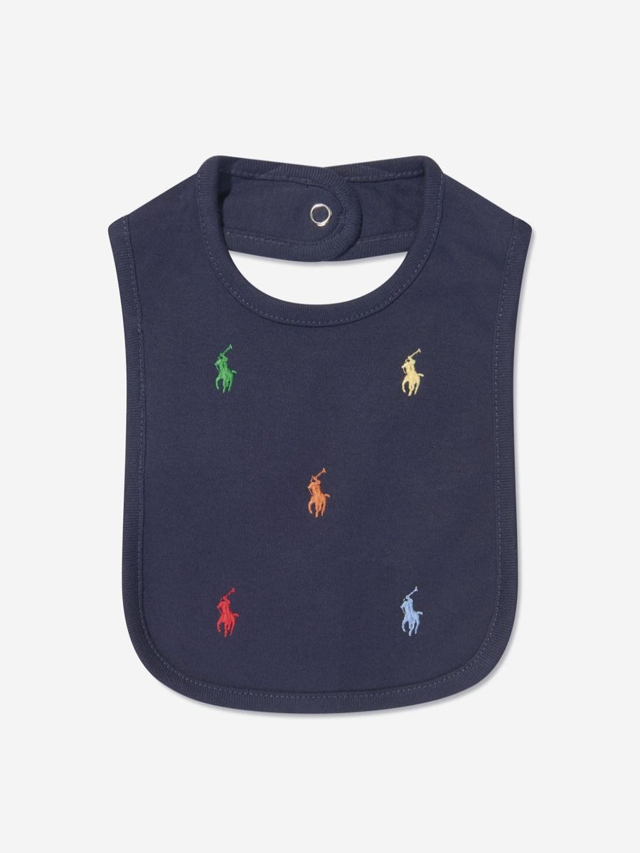 Baby Ralph Lauren Kids Bottles, Dummies & Bibs | Baby Boys Logo Bib In Navy