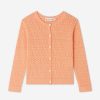 Girls Bonpoint Jumpers & Cardigans | Girls Cherry Cardigan In Orange