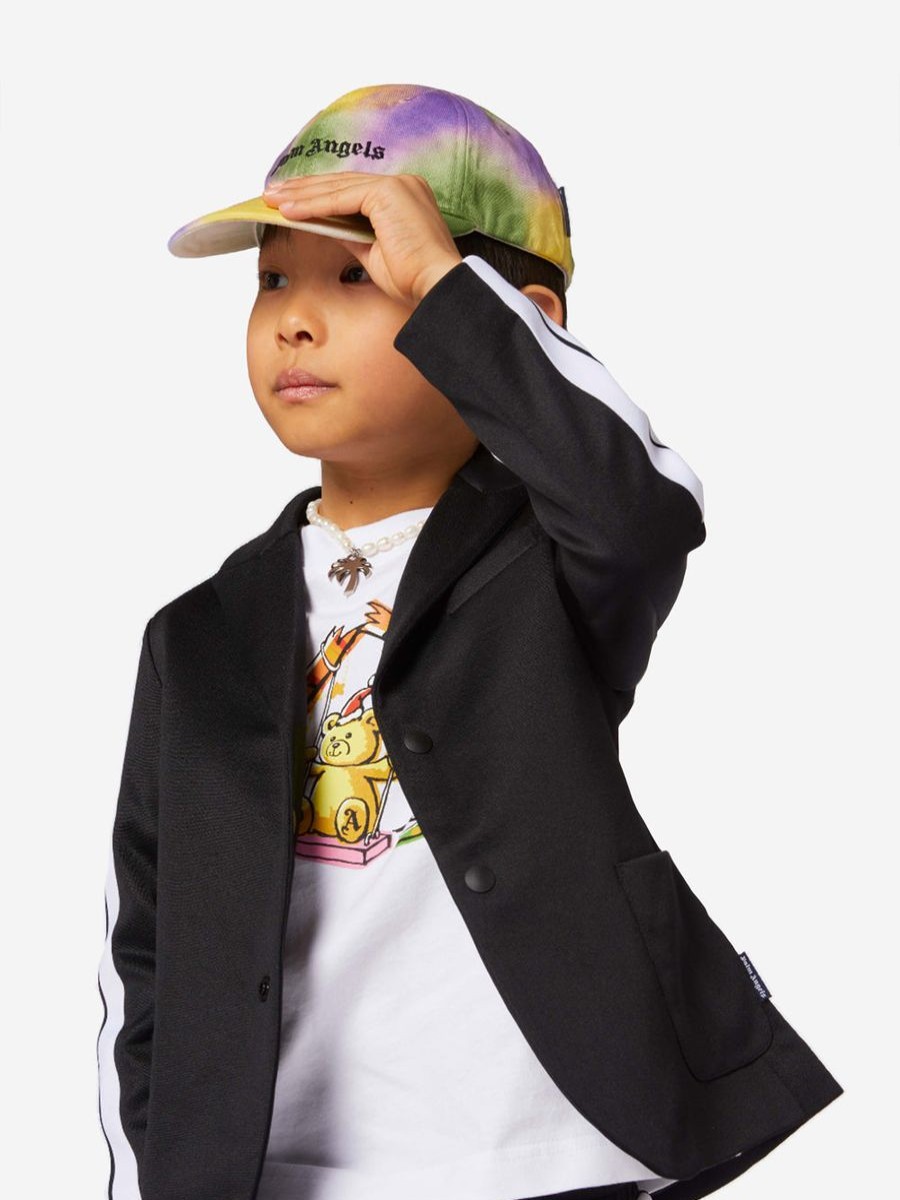 Teen Palm Angels Shorts | Boys Logo Track Blazer In Black