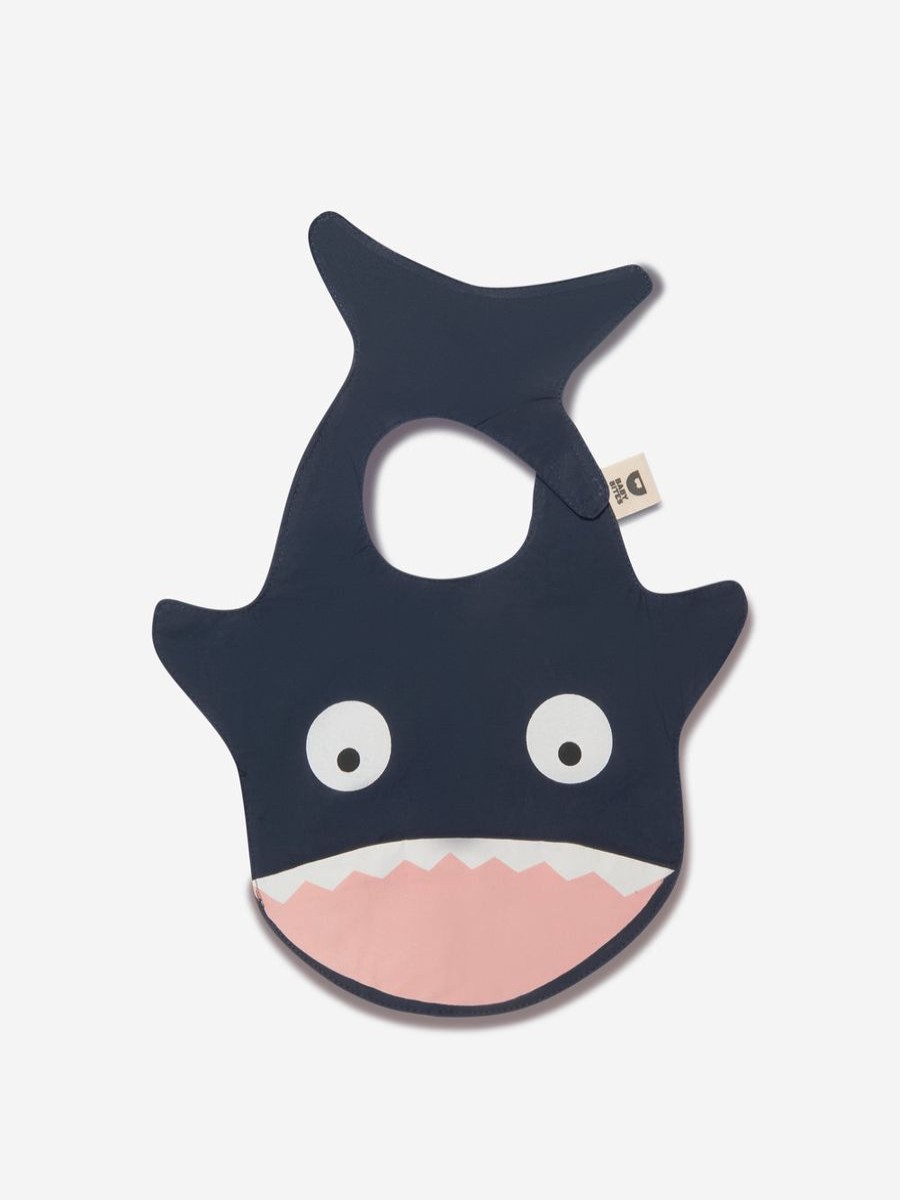 Baby Baby Bites Bottles, Dummies & Bibs | Baby Waterproof Shark Bib In Navy