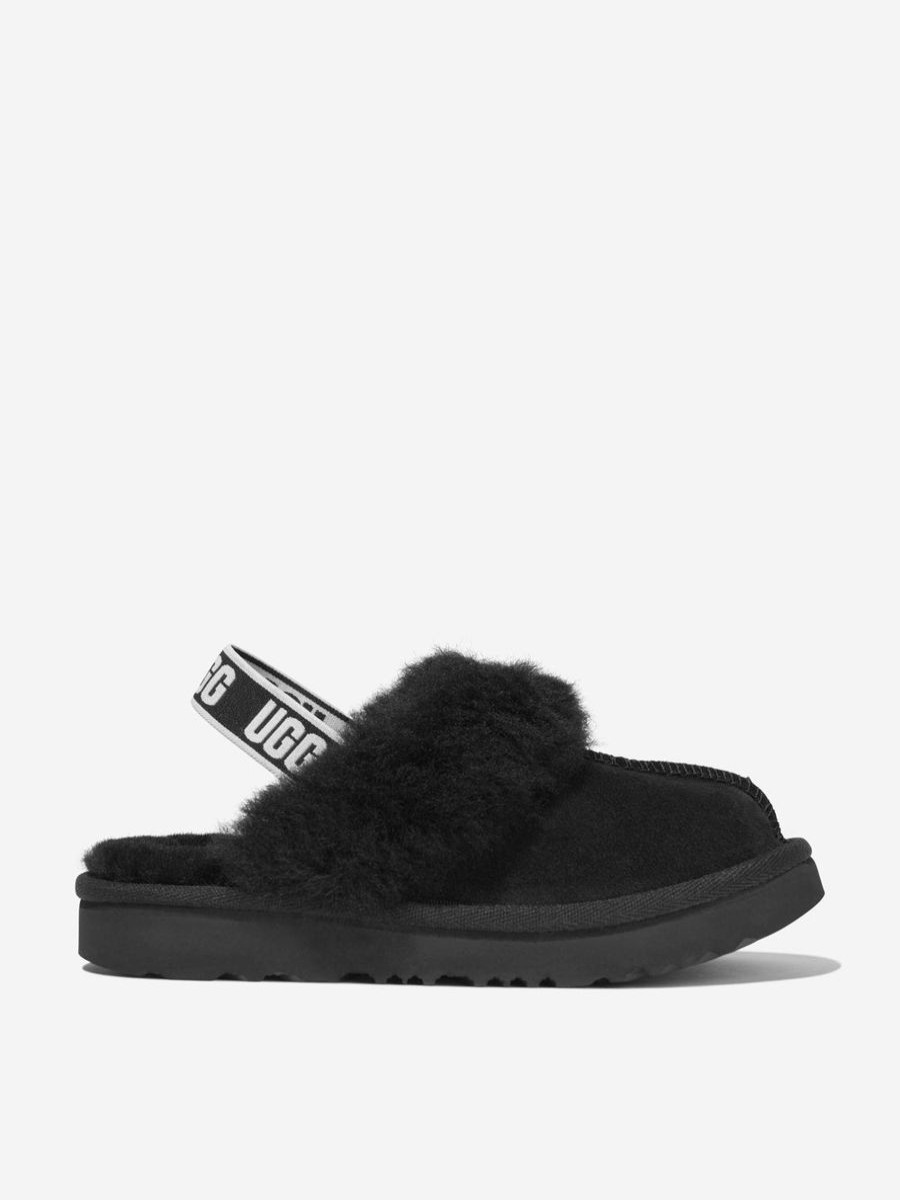 Girls UGG Nightwear & Pyjamas | Girls Suede Funkette Slippers In Black