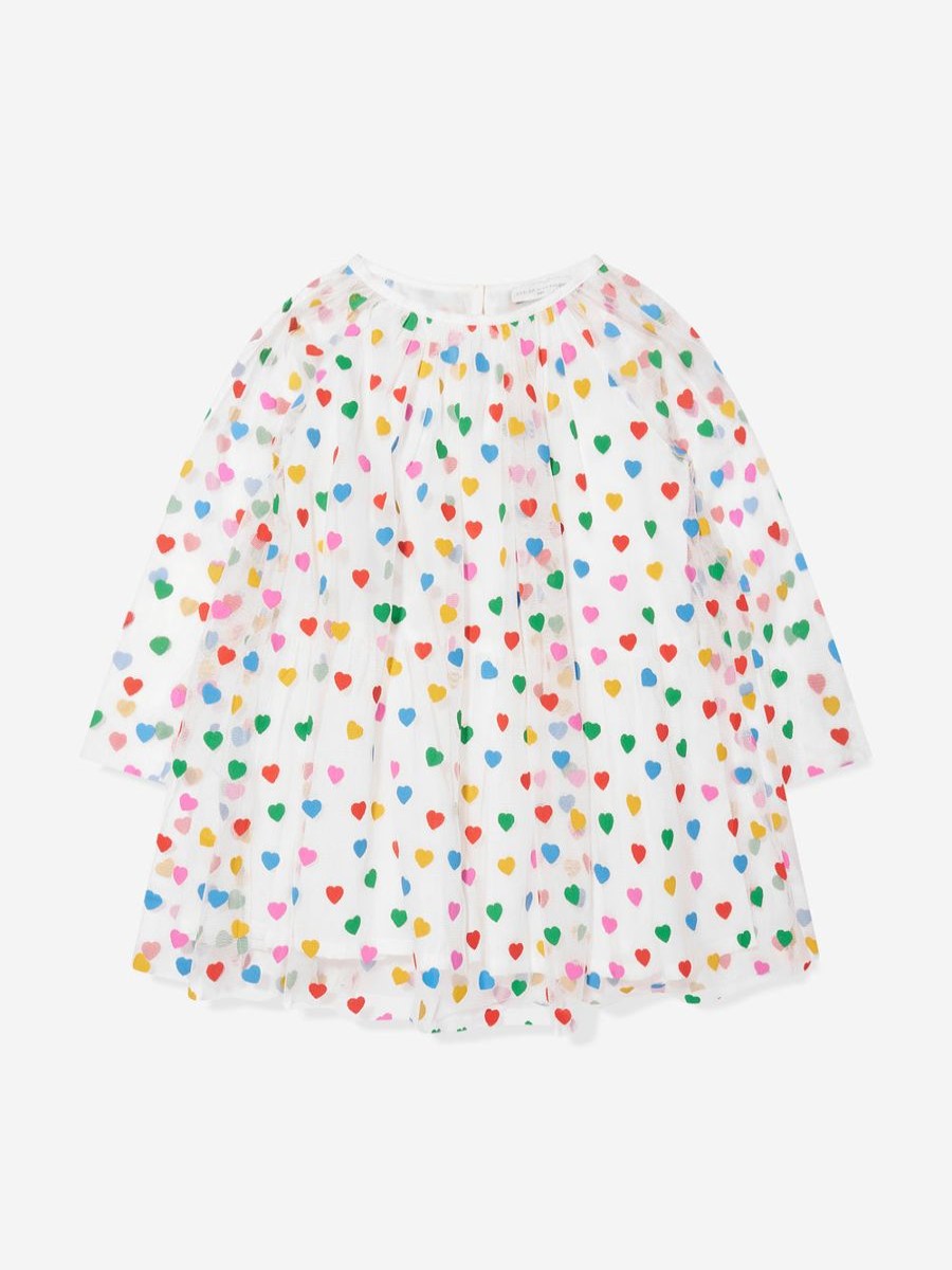 Teen Stella McCartney Kids Sweatshirts & Hoodies | Girls Heart Dress In Ivory