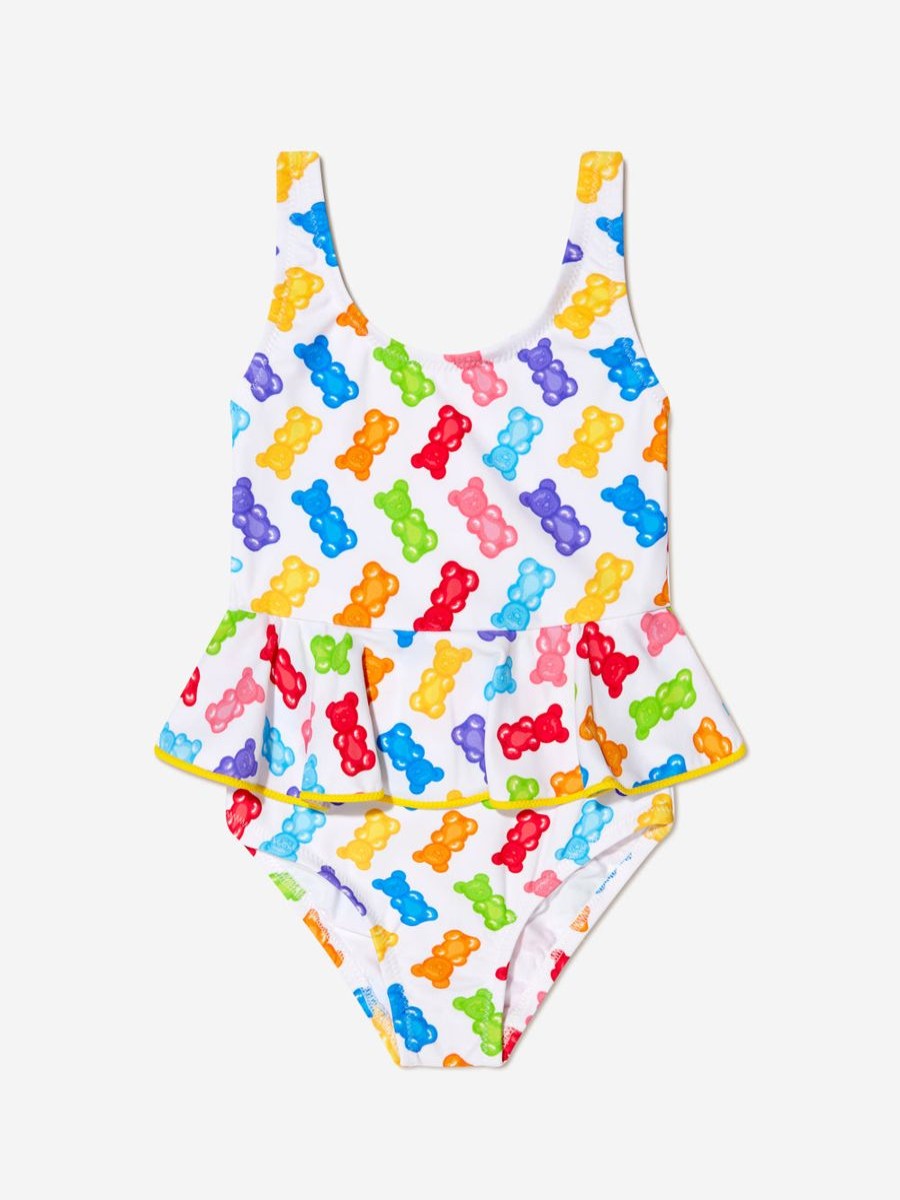 Baby Nessi Byrd Swimwear | Nessi Byrd - Girls Asami Jelly Bear Swimsuit In Multicolour | Childsplay Clothing