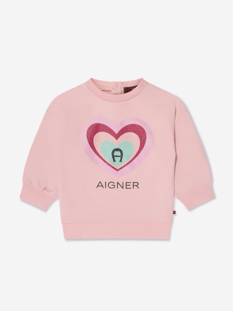 Girls Aigner Sweatshirts & Hoodies | Baby Girls Logo Sweatshirt In Pink