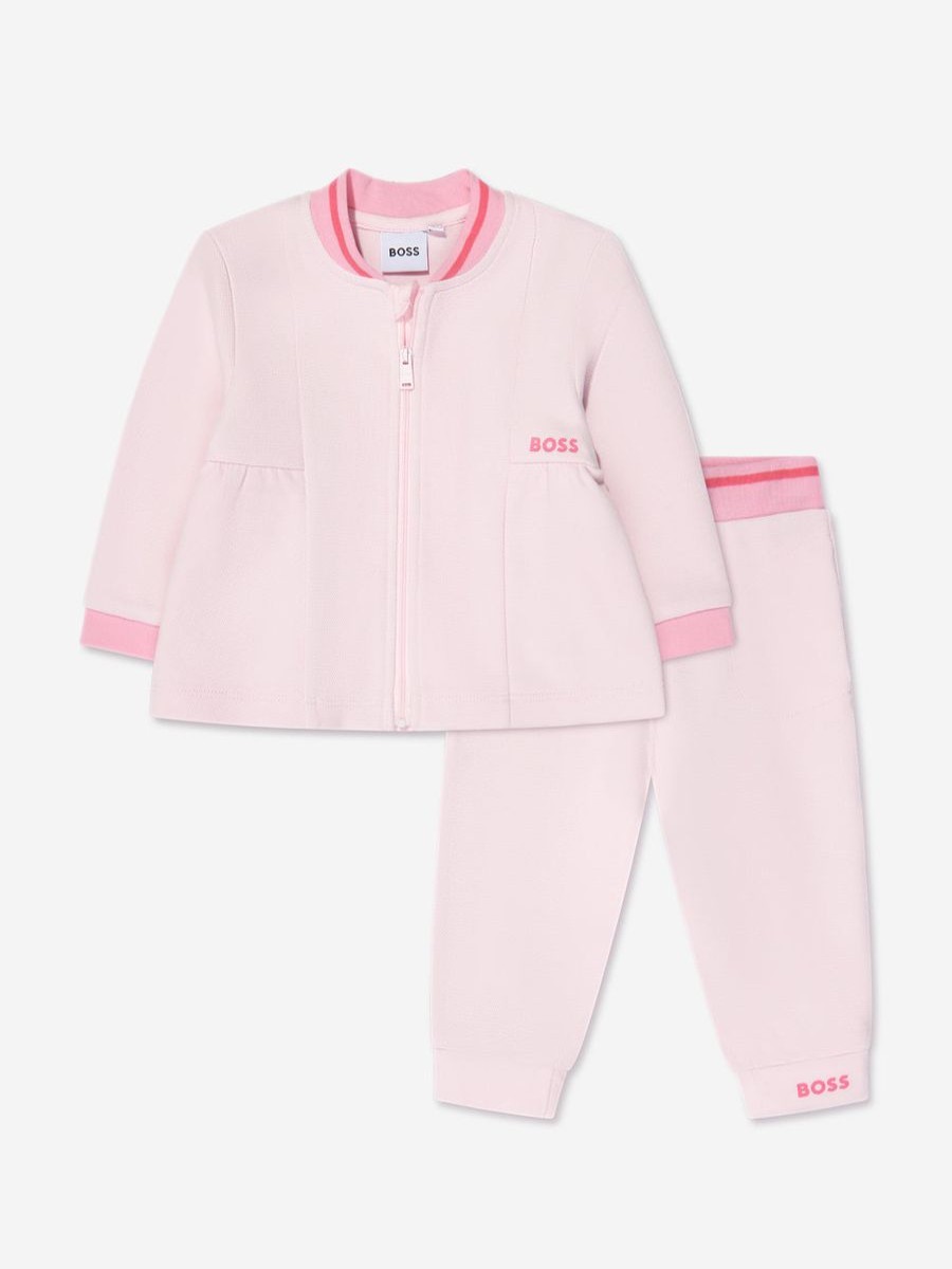 Girls BOSS Tracksuits | Baby Girls Logo Tracksuit In Pink