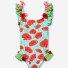 Baby Selini Action Swimwear | Girls Poppy Swimsuit In Turquoise