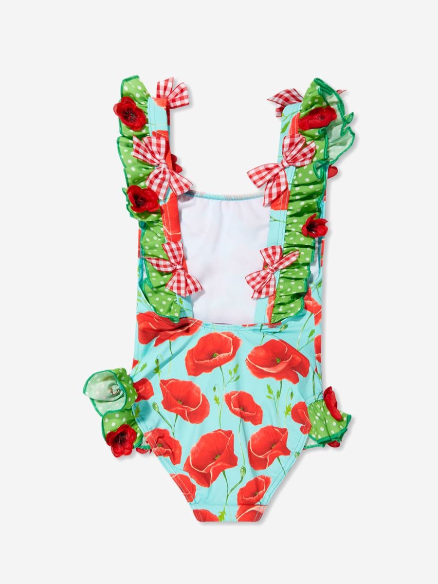 Baby Selini Action Swimwear | Girls Poppy Swimsuit In Turquoise