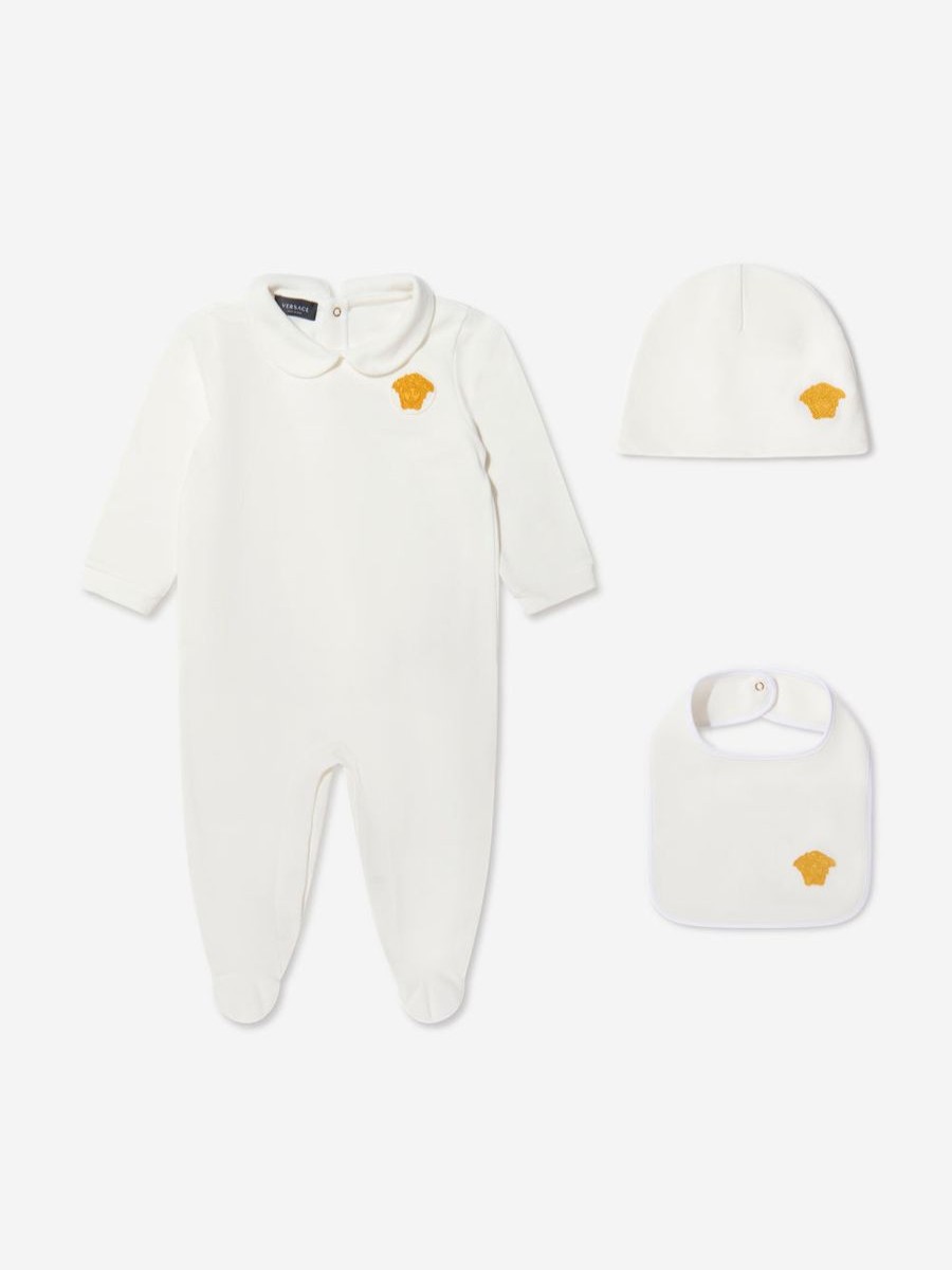 Baby Versace Babygrows & Rompers | Versace - Baby Girls 3 Piece Babygrow Gift Set | Childsplay Clothing