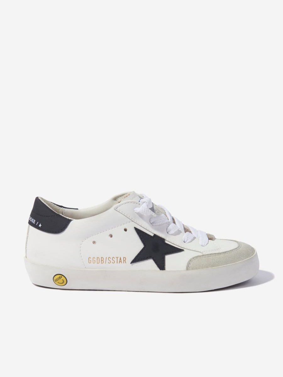 Girls Golden Goose Kids Sneakers | Kids Leather Super Star Bio Based Trainers In White