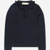 Girls Bonpoint Jumpers & Cardigans | Girls Tiara Wool Polo Jumper In Navy