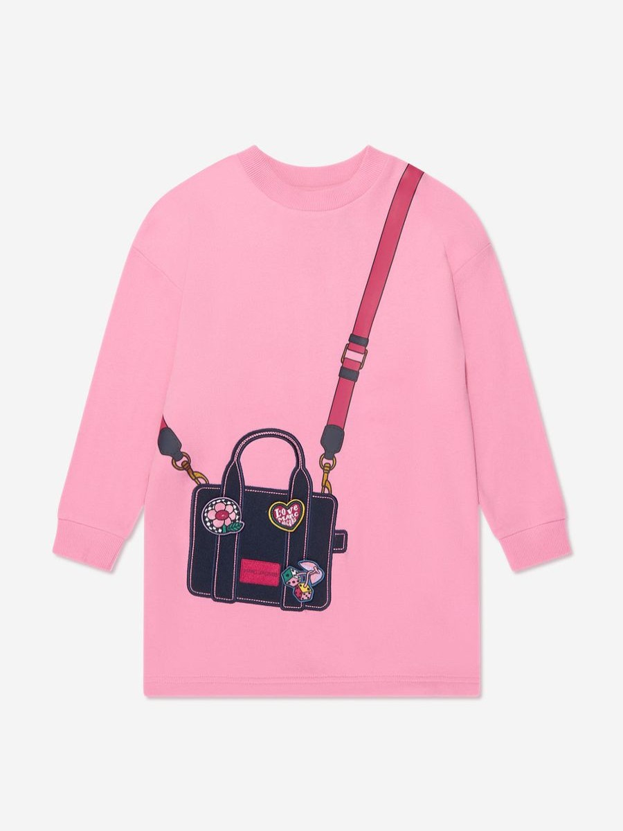 Teen MARC JACOBS Dresses | Girls Bag Print Sweater Dress In Pink