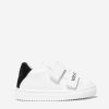 Girls Versace Sneakers | Kids Leather Velcro Trainers In White