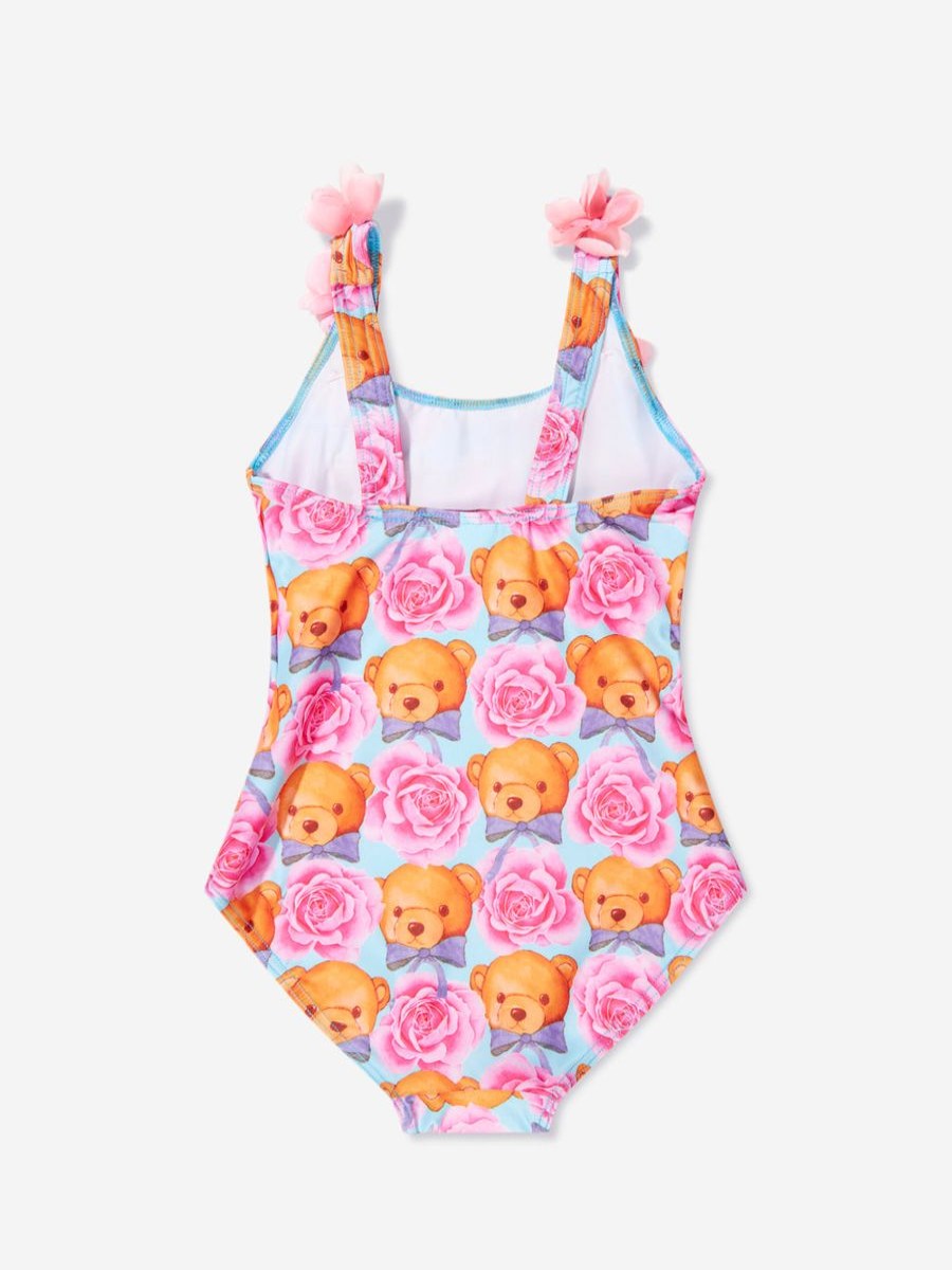 Baby Selini Action Swimwear | Girls Teddy And Rose Swimsuit In Blue