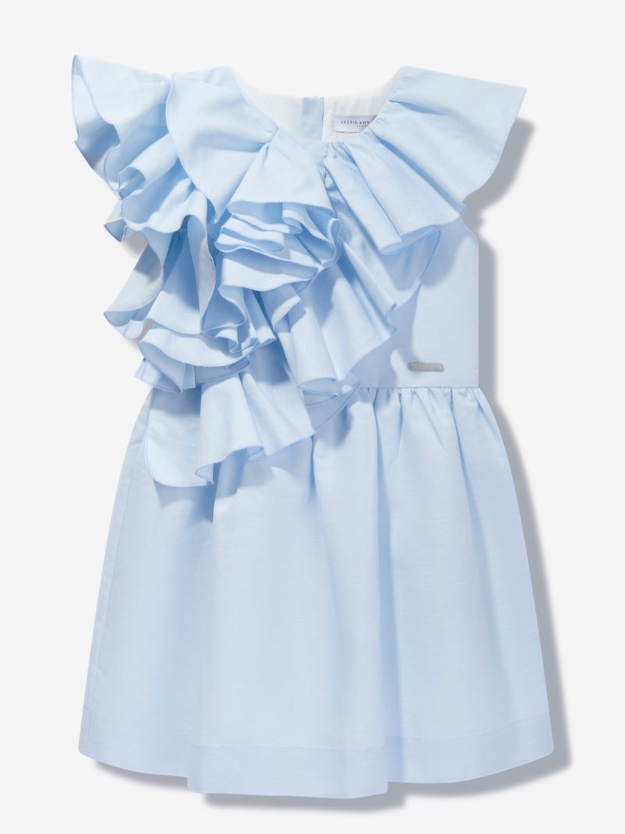 Teen Jessie And James Dresses | Girls Waterfall Dress In Blue