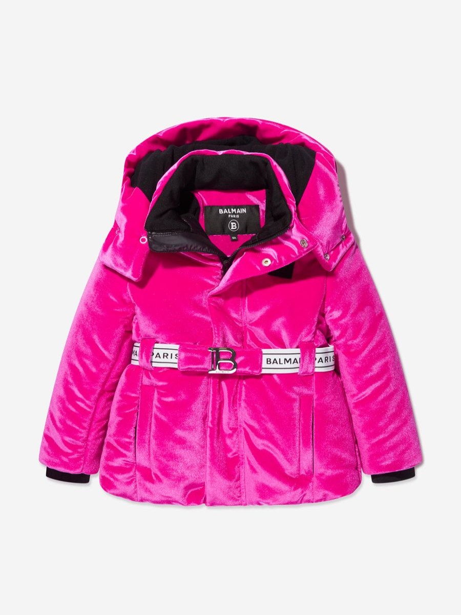 Teen Balmain Sweatshirts & Hoodies | Girls Branded Ski Jacket In Pink