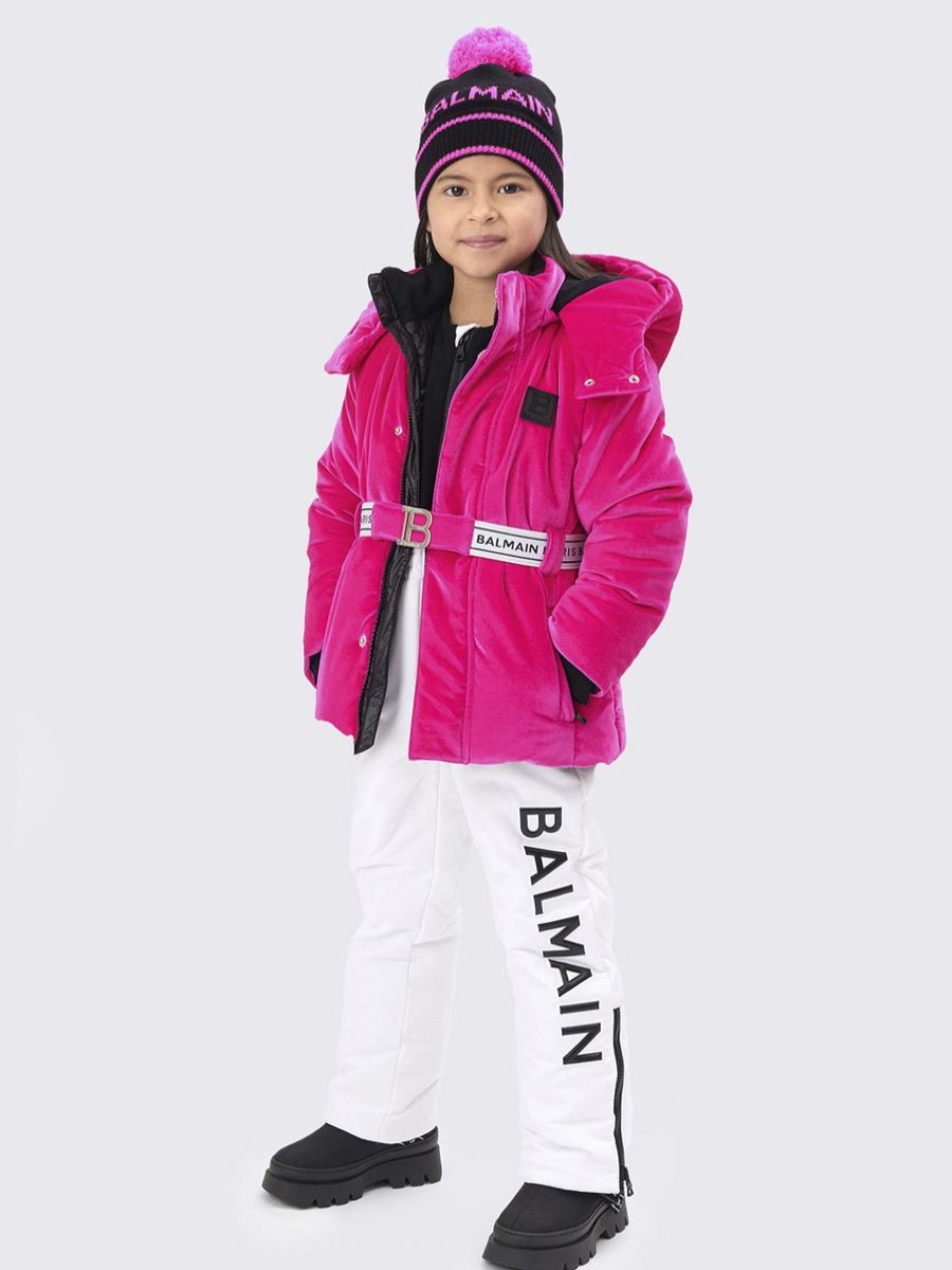 Teen Balmain Sweatshirts & Hoodies | Girls Branded Ski Jacket In Pink