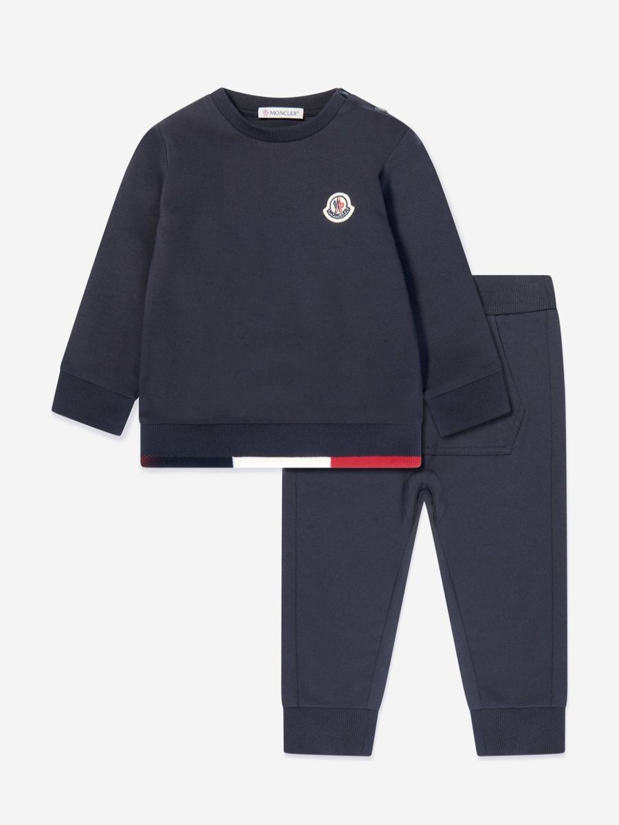 Baby Moncler Enfant Tracksuits | Baby Boys Logo Tracksuit In Navy