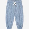 Baby Fendi Kids Sweatpants | Baby Boys Chambray Ff Logo Trousers In Blue