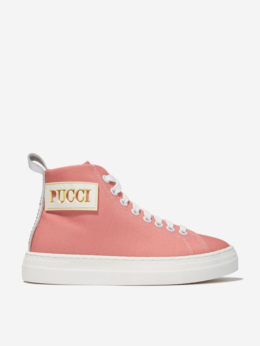 Teen Emilio Pucci Footwear | Emilio Pucci - Girls Logo High Top Trainers | Childsplay Clothing