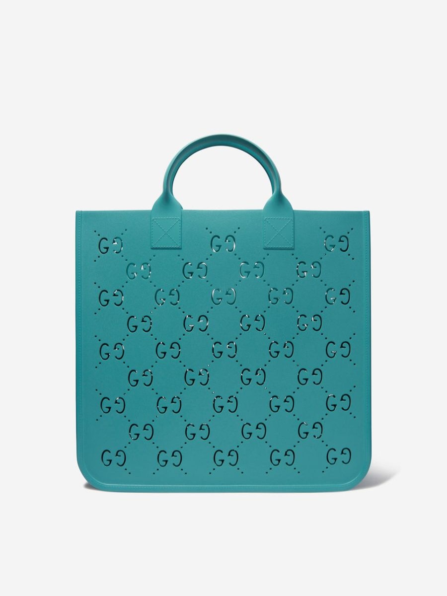 Girls Gucci Kids Bags & Backpacks | Girls Gg Rubber Tote Bag In Blue