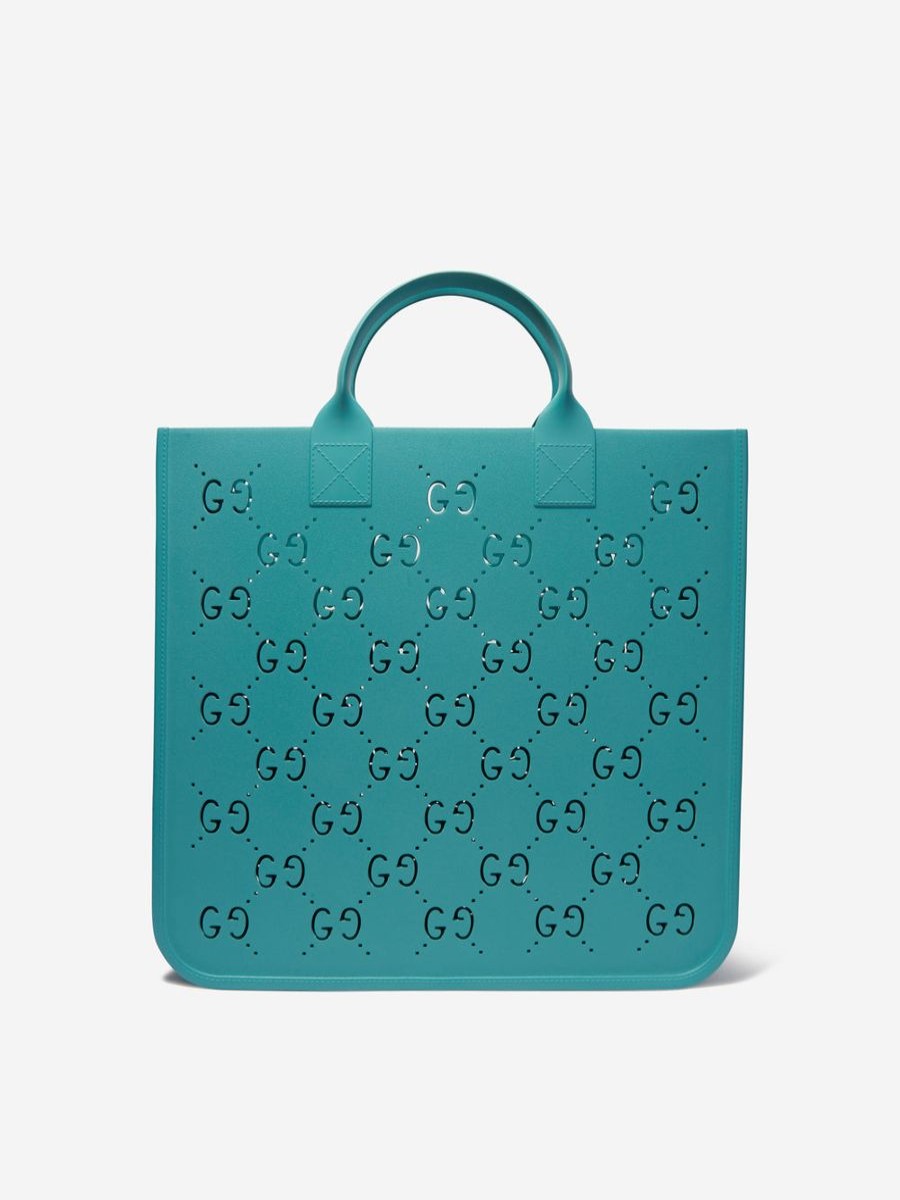 Girls Gucci Kids Bags & Backpacks | Girls Gg Rubber Tote Bag In Blue