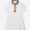 Teen Burberry Kids Dresses | Burberry Kids - Girls Sigrid Polo Dress In White | Childsplay Clothing