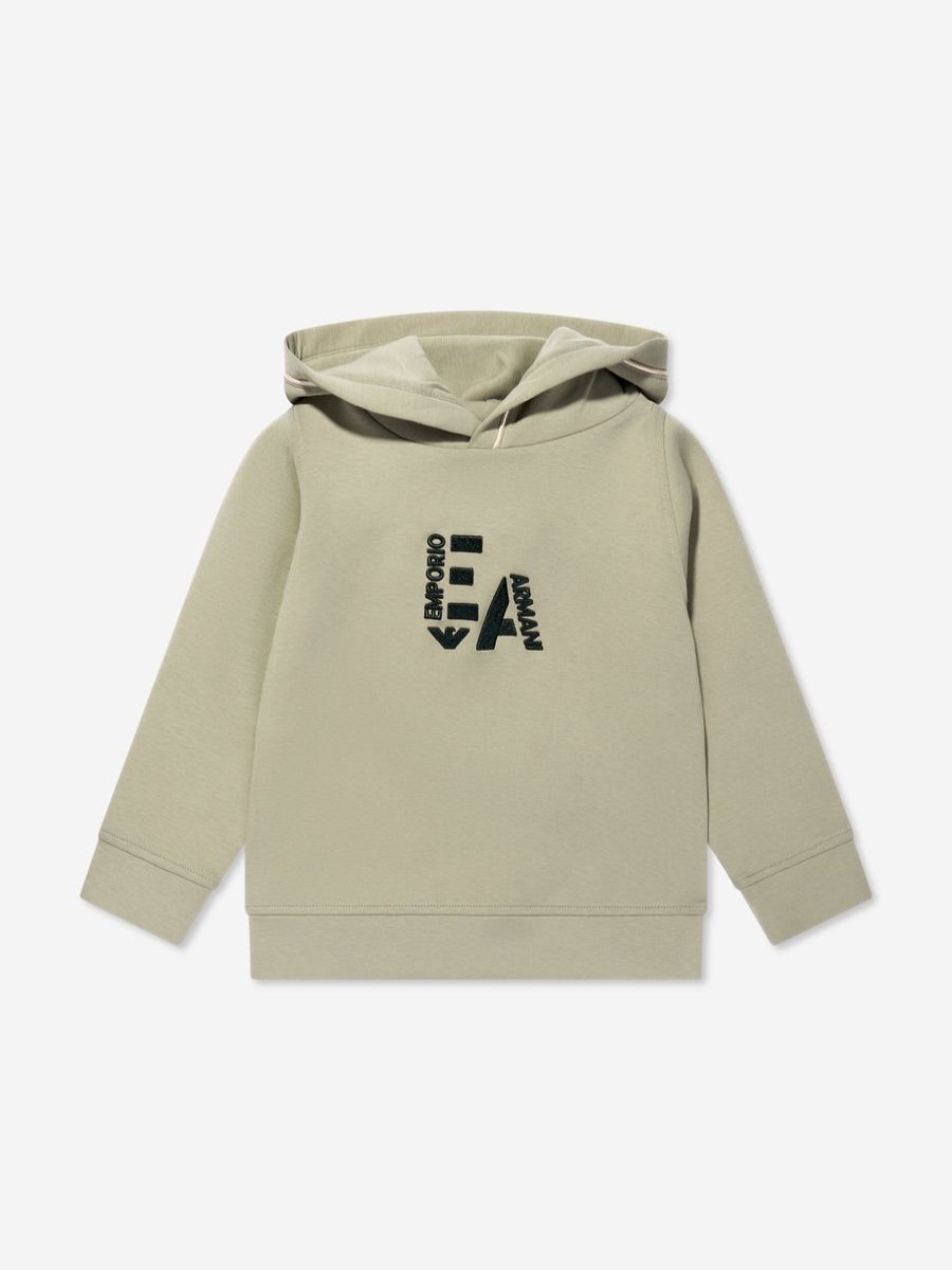 Teen Emporio Armani Shorts | Boys Logo Hoodie In Green