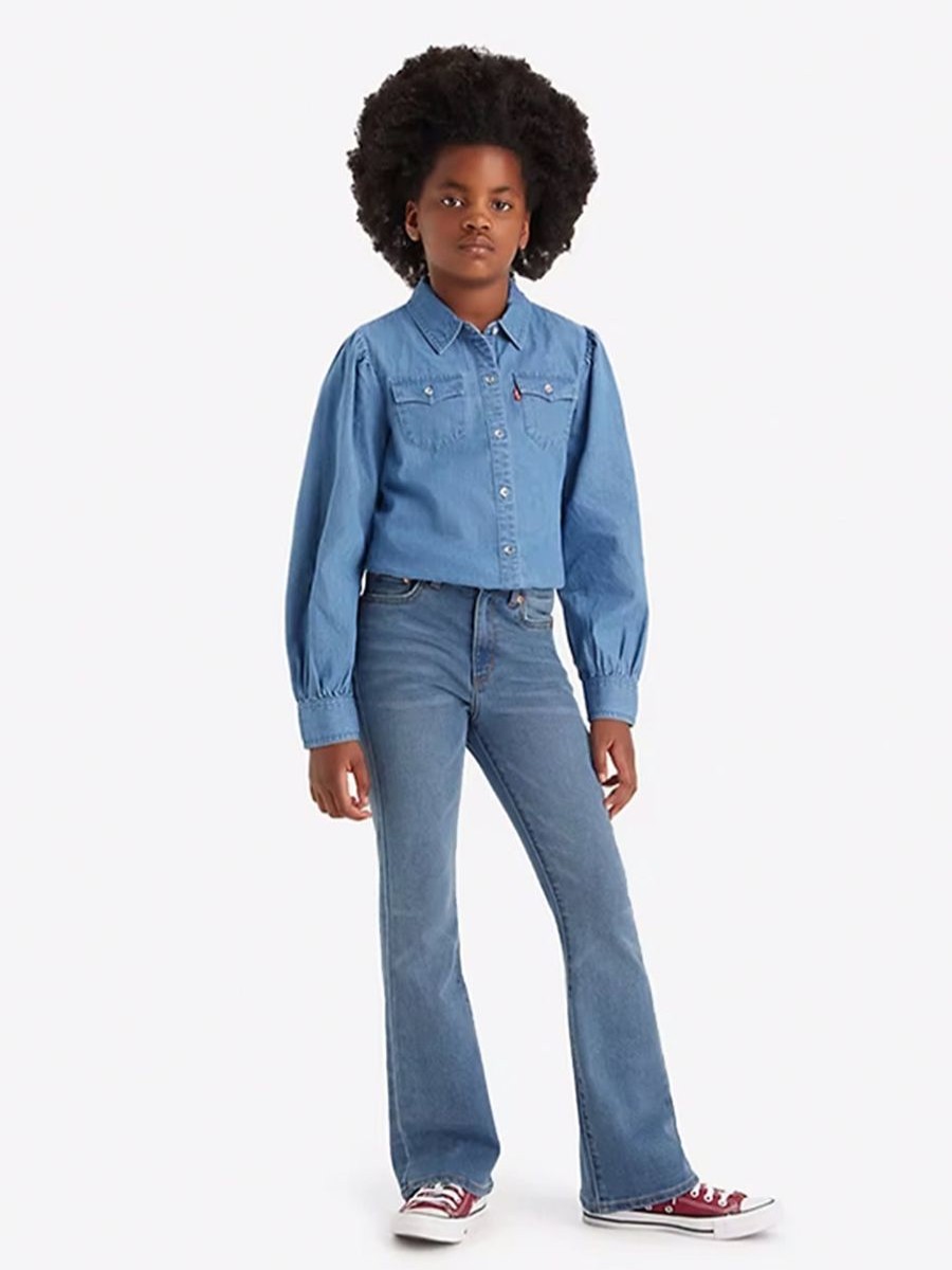 Girls Levi's Kids Wear Jeans | Girls 726 High Rise Flare Jeans In Blue