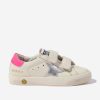 Girls Golden Goose Kids Sneakers | Girls May School Leather Trainers In Ivory