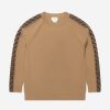 Teen Fendi Kids Shorts | Kids Knitted Logo Taping Jumper In Brown