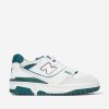 Girls New Balance Sneakers | Kids 550 Logo Trainers In White