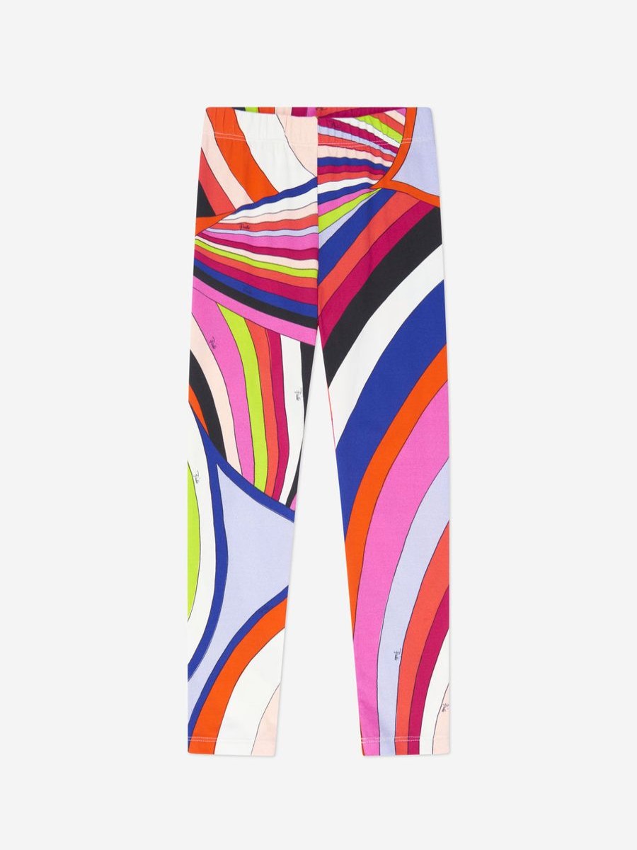 Girls Emilio Pucci Leggings | Girls Iride Print Leggings In Multicolour