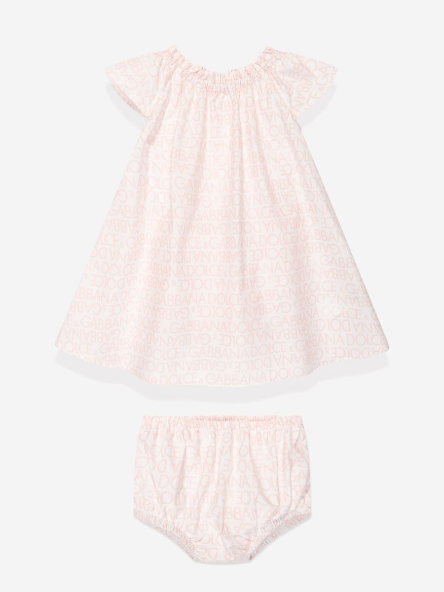 Baby Dolce & Gabbana Kids Dresses | Baby Girls Logomania Dress In Pink