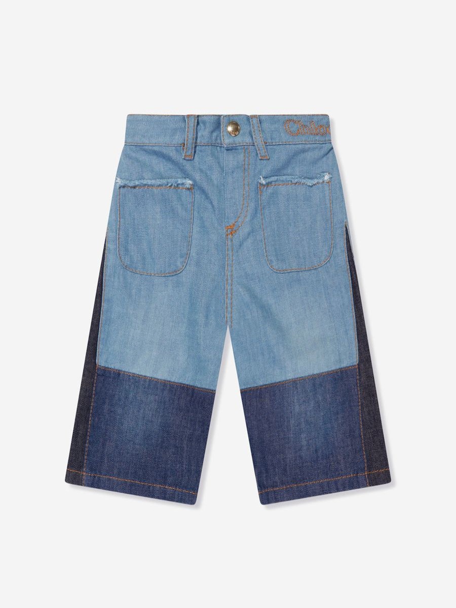 Girls Chloé Jeans | Baby Girls Denim Trousers In Blue