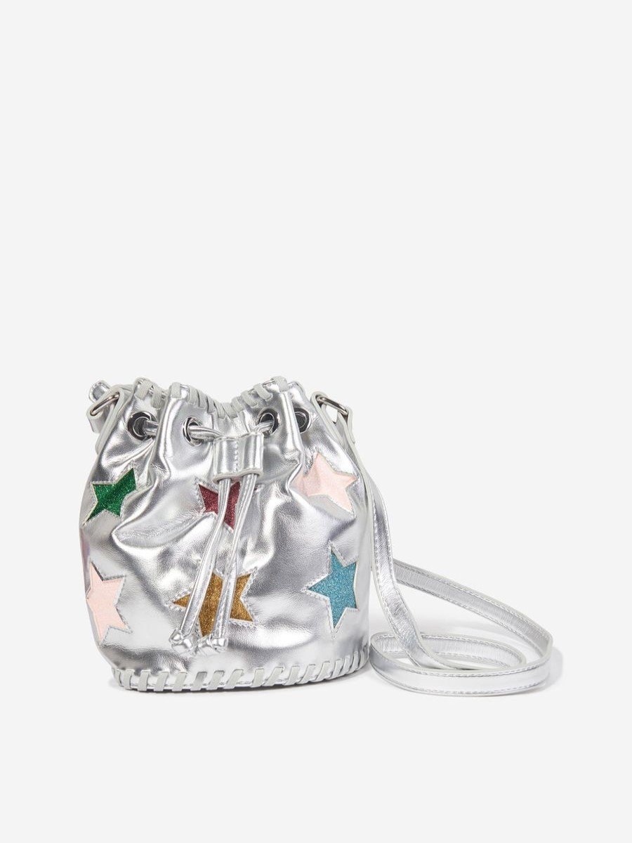 Girls Stella McCartney Kids Bags & Backpacks | Girls Star Bucket Bag In Silver