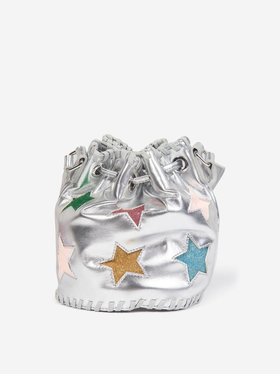 Girls Stella McCartney Kids Bags & Backpacks | Girls Star Bucket Bag In Silver