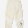 Girls Mini Rodini Trousers | Kids Penguin Pile Stripe Trousers In White