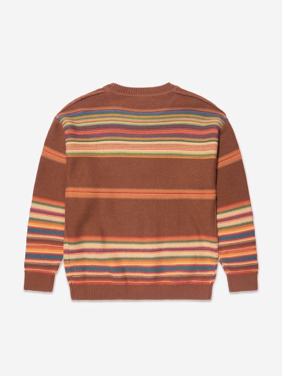 Girls Acne Studios Jumpers & Cardigans | Kids Striped Jumper In Brown