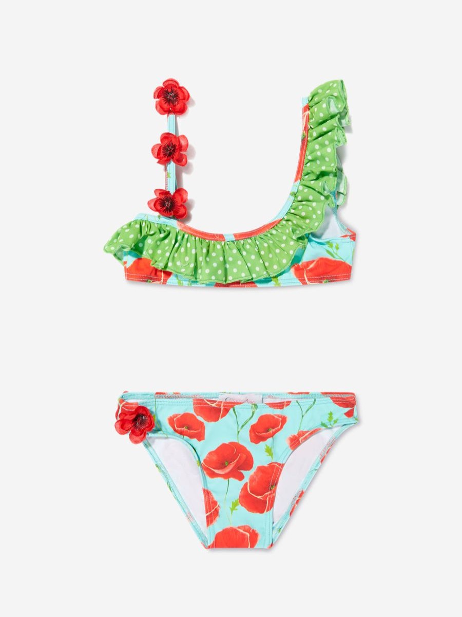 Teen Selini Action Swimwear | Girls Poppy Bikini In Turquoise