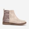 Girls Pom D'Api Boots | Girls Trip Back Glitter Boots In Beige