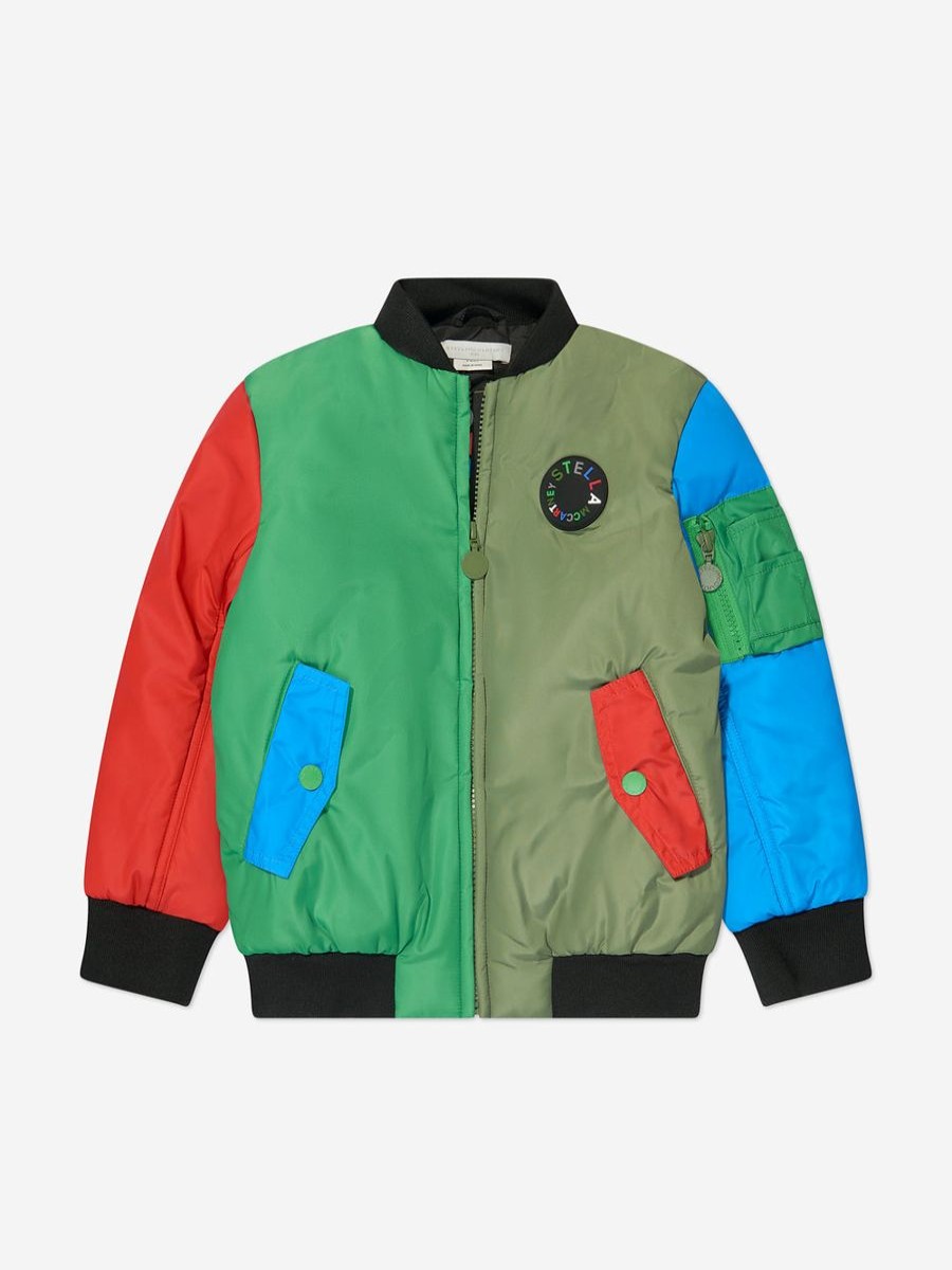 Teen Stella McCartney Kids Sweatshirts & Hoodies | Boys Colourblock Bomber Jacket In Multicolour