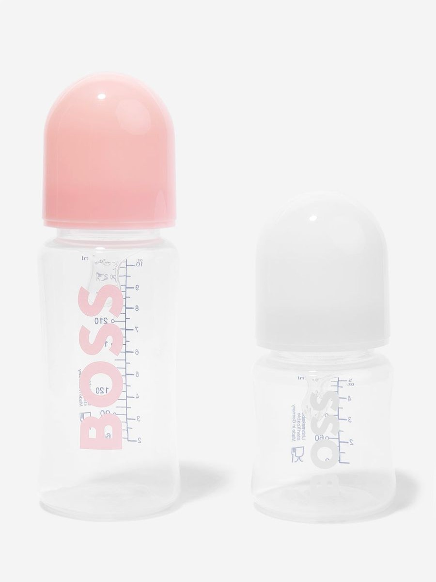 Baby BOSS Bottles, Dummies & Bibs | Boss - Baby Girls 2 Piece Bottles Set In Pink | Childsplay Clothing