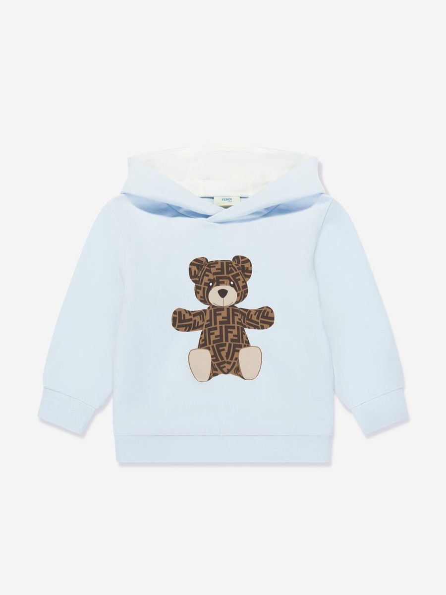 Baby Fendi Kids Sweatshirts & Hoodies | Baby Boys Bear Hoodie In Blue