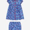 Baby Rachel Riley Dresses | Baby Girls Anchor Shirt Dress And Bloomers In Blue