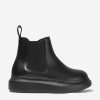 Girls Alexander McQueen Boots | Alexander Mcqueen - Kids Leather Chunky Chelsea Boots | Childsplay Clothing