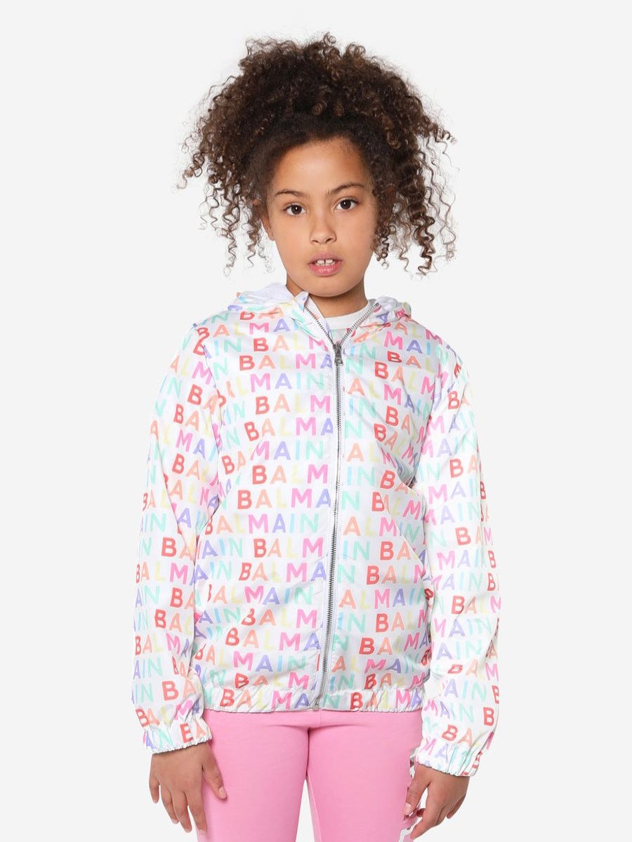 Teen Balmain Sweatshirts & Hoodies | Kids Logo Print Jacket In Multicolour