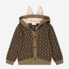 Girls Fendi Kids Jumpers & Cardigans | Fendi Kids - Baby Bunny Ears Cardigan | Childsplay Clothing