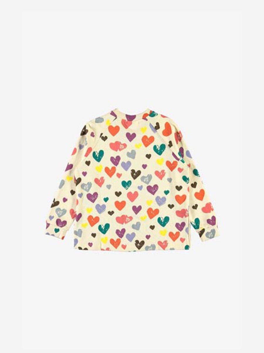 Girls Molo Sweatshirts & Hoodies | Girls Cotton Mary Heart Print Sweater