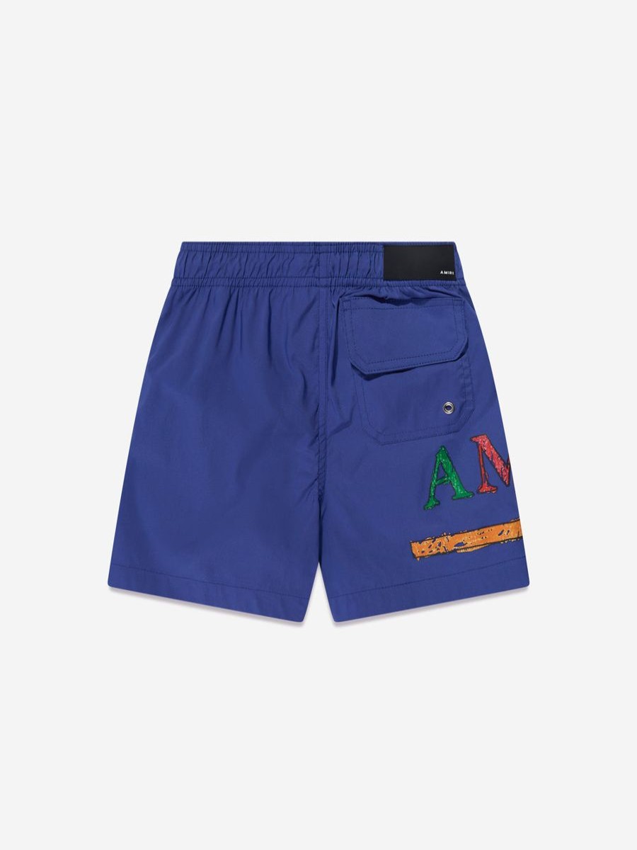 Teen Amiri Swimwear | Boys Rainbow Bar Swim Trunks In Blue